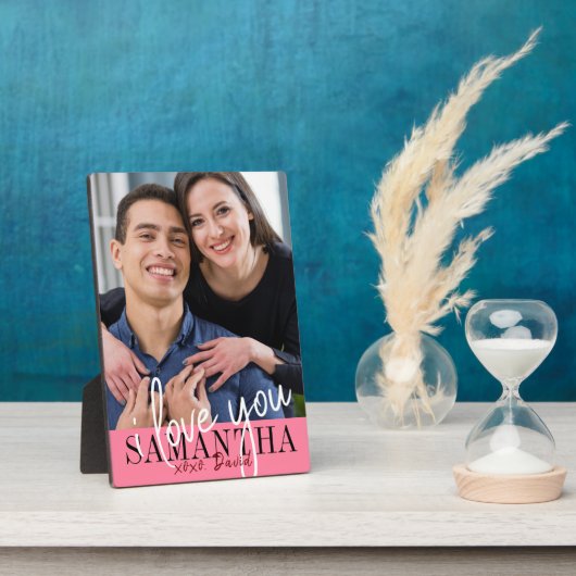 Ik hou van je Valentijnsdag foto Fotoplaat (Zijkant)