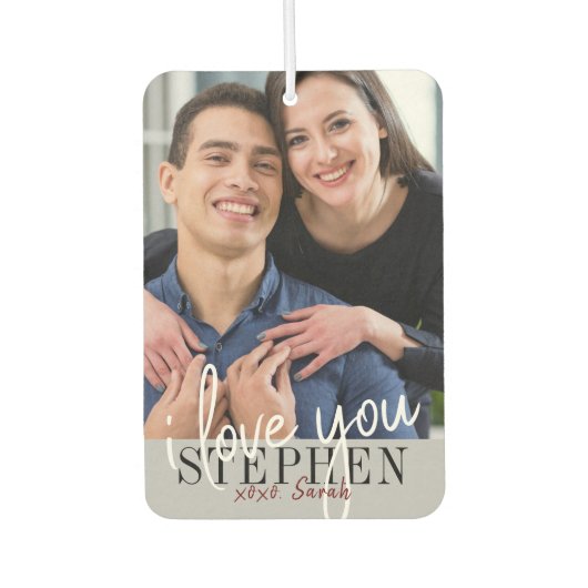 Ik hou van je Valentijnsdag foto Luchtverfrisser (Voorkant)