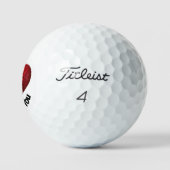 Ik hou van je Valentijnsdag golfballen (Logo)