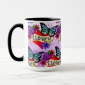 Ik hou van je | Valentijnsdag Hart en Roos Mok (Links)