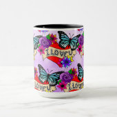 Ik hou van je | Valentijnsdag Hart en Roos Mok (Midden)