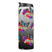 Ik hou van je | Valentijnsdag Hart en Roos Thermosbeker (Geroteerd rechts)