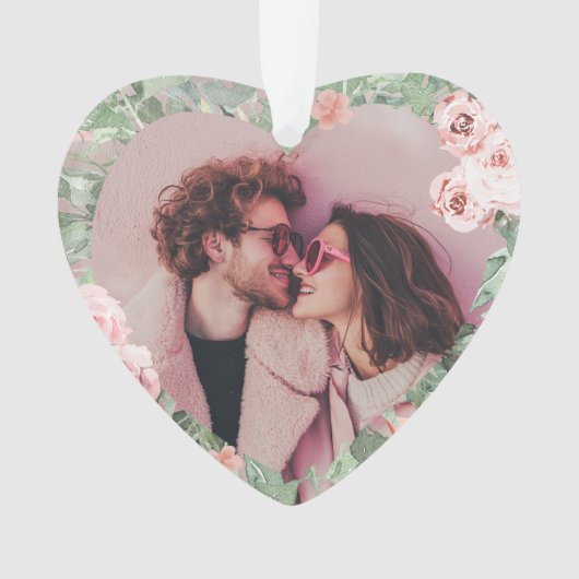 Ik hou van je Valentijnsdag hartvormig Ornament (voorkant)