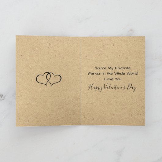 Ik hou van je, Valentijnsdag  Kaart (Binnen)