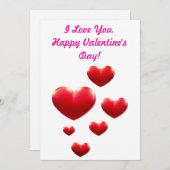 Ik hou van je Valentijnsdag kaart (Voorkant / Achterkant)
