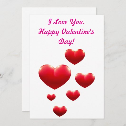 Ik hou van je Valentijnsdag kaart (Voorkant / Achterkant)