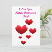 Ik hou van je Valentijnsdag kaart (Staand voorkant)