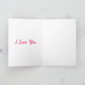 Ik hou van je Valentijnsdag Kaart Romantische Roze (Binnen)