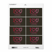 Ik hou van je... Valentijnsdag labels (Full Sheet)