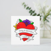 Ik hou van je | Valentijnsdag of annviersary Feestdagenkaart (Staand voorkant)