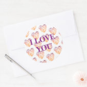 Ik hou van je, Valentijnsdag Sticker (Envelop)