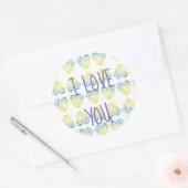 Ik hou van je, Valentijnsdag Sticker (Envelop)