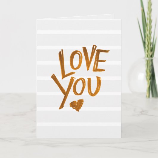 Ik hou van je! Valentijnse kaart (Voorkant)