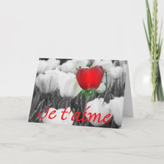 Ik hou van je, Valentine Feestdagen Kaart (Voorkant)