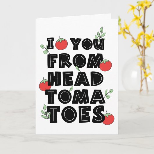 Ik hou van je van de humor van koptomaten. kaart (Gele Bloem)