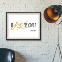 Ik hou van je, van God Art Print