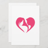 Ik hou van je van het hart. feestdagenkaart (Voorkant / Achterkant)