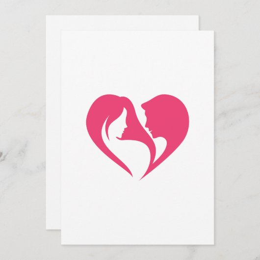 Ik hou van je van het hart. feestdagenkaart (Voorkant / Achterkant)