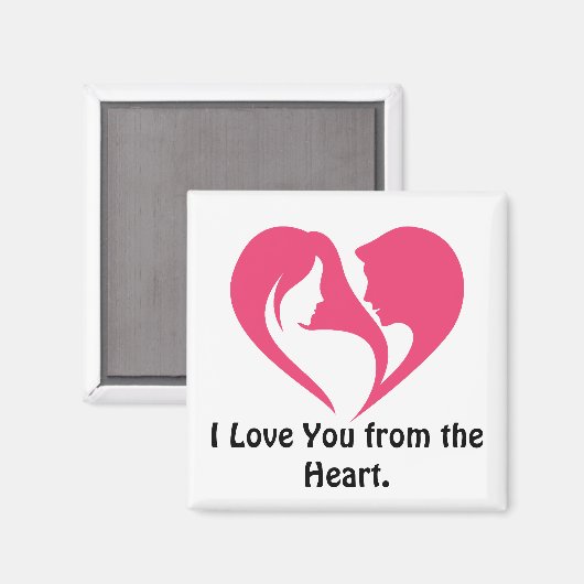 Ik hou van je van het hart. magneet (Voorkant / Achterkant)