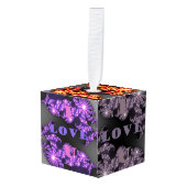 Ik hou van je van hier tot het universum kubus ornament (Voorkant hoekig)