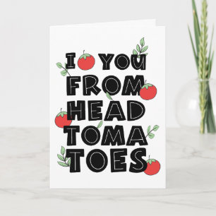 Ik hou van je van kop tomaten humor kaart