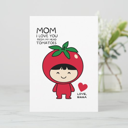 IK HOU VAN JE VAN KOP TOT TEEN FEESTDAGENKAART (Staand voorkant)