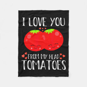 Ik hou van je van mijn hoofd Tomaten bijpassende V Fleece Deken