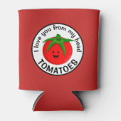 Ik hou van je van mijn hoofd tomaten blikjeskoeler (Voorkant)
