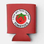 Ik hou van je van mijn hoofd tomaten blikjeskoeler (Achterkant)