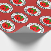 Ik hou van je van mijn hoofd tomaten cadeaupapier (Hoek)