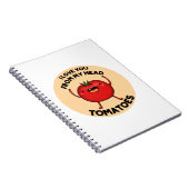 Ik hou van je van mijn hoofd Tomaten Funny Tomato  Notitieboek (Rechterzijde)