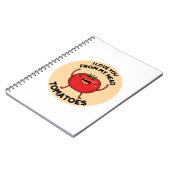 Ik hou van je van mijn hoofd Tomaten Funny Tomato  Notitieboek (Linkerzijde)