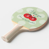 Ik hou van je van mijn hoofd tomaten grappige frui tafeltennisbatje (Voorkant Gekanteld)