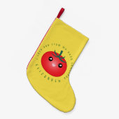 Ik hou van je van mijn hoofd tomaten grappige voed kleine kerstsok (Voorkant (Hangend))