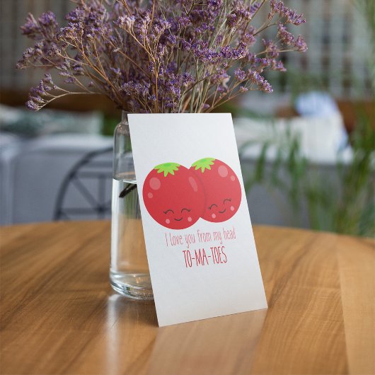 Ik hou van je van mijn hoofd tomaten kaart