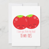 Ik hou van je van mijn hoofd tomaten kaart (Voorkant)