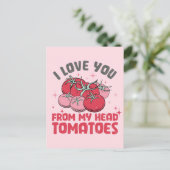 Ik hou van je van mijn hoofd tomaten Schattigee Va Briefkaart (Staand voorkant)