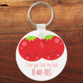 Ik hou van je van mijn hoofd tomaten sleutelhanger (Voorkant)