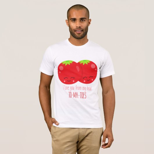 Ik hou van je van mijn hoofd tomaten t-shirt (Voorkant volledig)