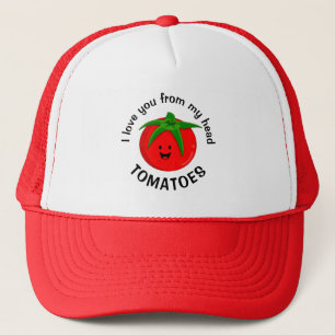 Ik hou van je van mijn hoofd tomaten trucker pet