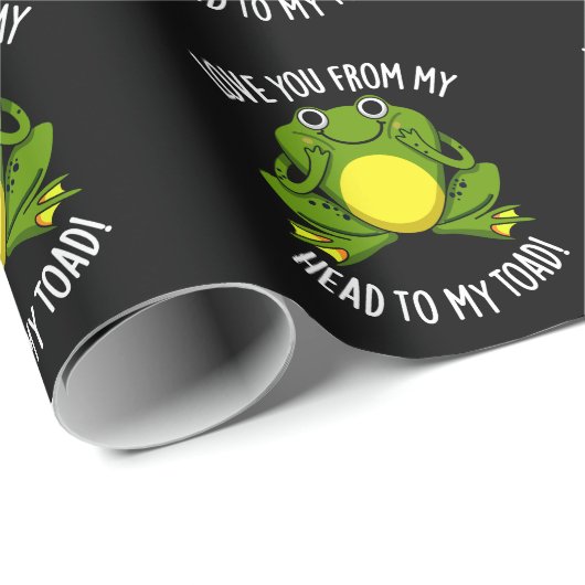 Ik hou van je, van mijn hoofd tot mijn pad cadeaupapier (Rol Hoek)