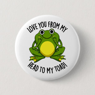 Ik hou van je van mijn hoofd tot mijn pad grappig ronde button 5,7 cm