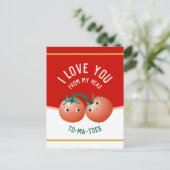 Ik hou van je van mijn hoofd tot mijn tenen schatt briefkaart (Staand voorkant)