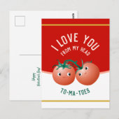 Ik hou van je van mijn hoofd tot mijn tenen schatt briefkaart (Voorkant / Achterkant)