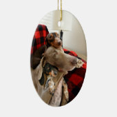 Ik hou van je van mijn neus tot mijn tenen. keramisch ornament (Rechts)