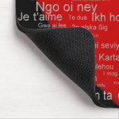 Ik hou van je van over de hele wereld - mousepad muismat (Hoek)