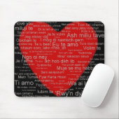 Ik hou van je van over de hele wereld - mousepad muismat (Met muis)