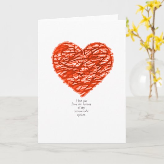 Ik hou van je vanaf de bodem van mijn cardiovascul kaart (Gele Bloem)