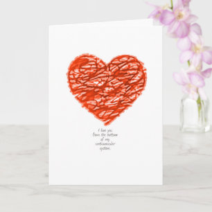 Ik hou van je vanaf de bodem van mijn cardiovascul kaart