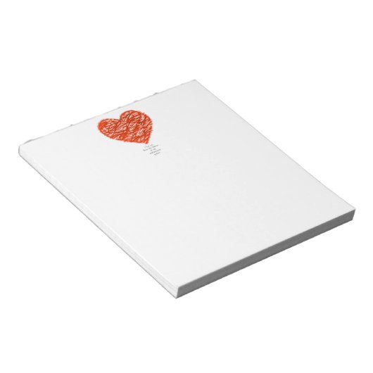 Ik hou van je vanaf de bodem van mijn cardiovascul notitieblok (Schuin)